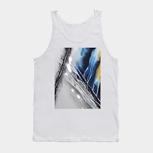 Abstract, Marble, Watercolor, Colorful, Vibrant Colors, Textured Painting, Texture, Gradient, Wave, Fume, Wall Art, Modern Art Tank Top